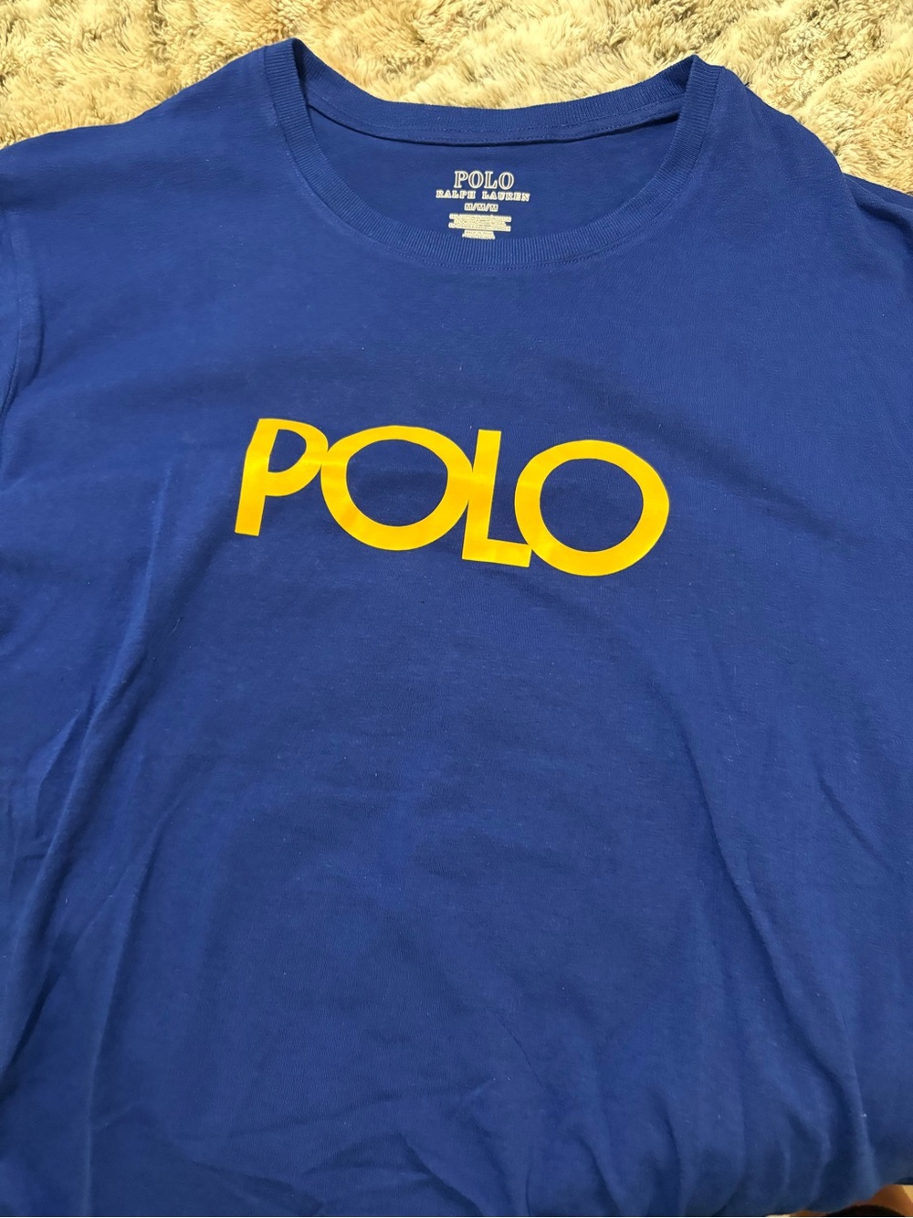 Polo by Ralph Lauren Royal Blue Tee with Yellow POLO Chest Logo